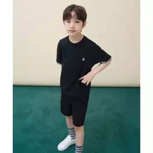 [국내정품] 빈폴 BEANPOLE 키즈 KIDS 캥거루 포켓 피케 상하 세트 블랙 (BI6442U065) BI6442U065 132261