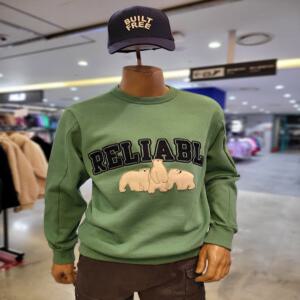 지프 JEEP JEEP지프 기모 자수 포인트 맨투맨 JN0TSU856