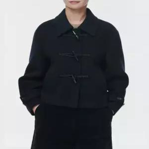 무신사 스탠다드 우먼 MUSINSASTANDARDWOMAN 우먼즈 울 블렌드 더플 쇼트 코트 네이비
