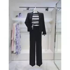 한정수량 더 아이잗 [25 S/S] 소매 롤업 프런트 레이어 블랙 셋업 정장룩 091 R3A0JKSL 091 2823