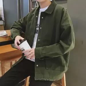 카키색 남성 봄자켓 가벼운 간절기 외투 남성봄자켓