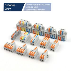 10PCS 범용 컴팩트 와이어 커넥터 분배기 28-12AWG 소형 배선 용  전기 케이블 스플 라이스 터미널 블록