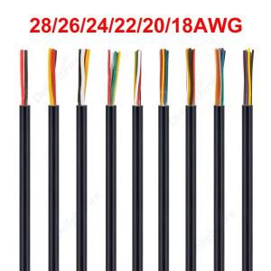 스피커 오디오 와이어 2/3/4/5/6/7/8 도체 12V LED 조명 용 유연한 전기 멀티 코어 라운드 자동차 케이블