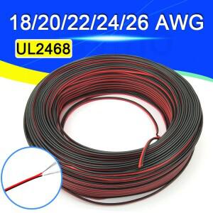 10 미터 전선 주석 도금 구리 18/20/22/24/26 게이지 AWG 절연 PVC 연장 LED 스트립 케이블 와이어 코드 UL