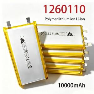 1260110 충전식 배터리 3.7V 폴리머 리튬 이온 10000mAh 파워 뱅크 GPS 테이블 전자책