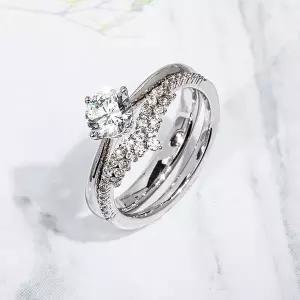 [샤밍주얼리]3부 5부 다이아 반지 가드링 쌍지 천연 랩 예물 프러포즈 베이직 크라운