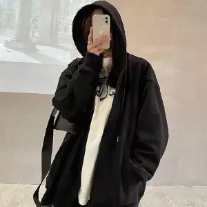 심플 루즈핏 후드집업 봄겨울 여성 캐주얼패션 데일리