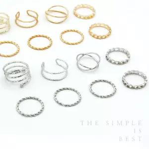 8pcs 세트 반지 빅사이즈가능 써지컬 여성 서피스링 패션반지 악세사리 쥬얼리 BB722