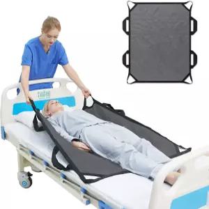 TINFAU 45 x 36 손잡이가 있는 병원 침대용 세탁 가능한 드로우 시트가 포함된 패드 병상에 누워 환자용 옷