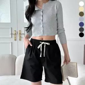 기능성반바지 밴딩 고무줄 마 여자 여름 팬츠 데일리 반바지 편한