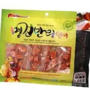 명견만리 반려동물 간식 연어 큐브 400g 강아지 트릿 조각 사료