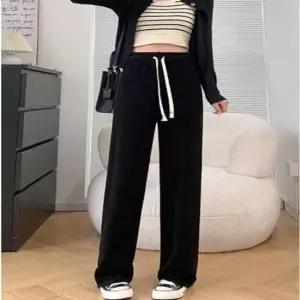 여성 일자핏 허리밴딩 골지 사계절 데일리 편한 바지