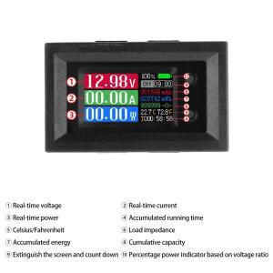 DC 4-30V 9 in 1 전압계 디지털 IPS 에너지 배터리 테스터기 미터