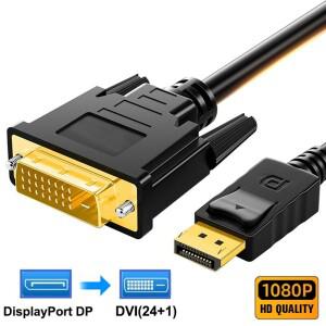 1.8m 모니터 프로젝터 DP-DVI 변환기 24+1 케이블 DisplayPort 어댑터