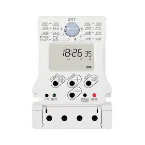 (주)한승계기 디지털 타이머 SMT-20A 110~220V 타임스위치 전압출력형 정전보상 요일설정 간판용 공원외등