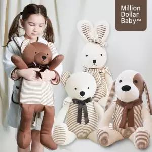 오가닉 애착 동물인형 XL 바디필로우 강아지 토끼 곰