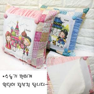 십자수 쿠션 커버+도안+바늘 패키지 판매