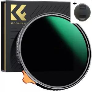 K&F Concept 67mm NANO-X 블랙미스트 1/4+가변 ND2-400 2in1 필터 (캡포함) 8K AGC Japan Glass