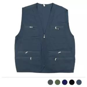 MJS19009 톤다운 집업 낚시 조끼/멀티/포켓/등산/베스트/마트/빅사이즈/작업/등산용/다용도/쪼끼/남성