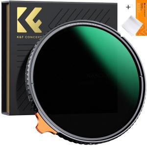 KnF Concept 82mm NANO-X 블랙 미스트 1/4 +가변 ND2-400 2in1 필터 (렌즈크리너융포함) 8K AGC Glass _ Black Mist+ND2-400