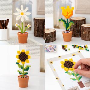 디폼블럭 6mm 꽃 화분 만들기 DIY 키트 집콕 블록 조립 놀이 봄 인테리어 장식 소품