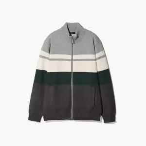[하프클럽/에스티코]방풍 집업 블록 가디건 그레이 DKGVD12CMG