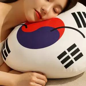 원형 태극기 쿠션 한국 전통 대한민국 외국인 선물 인테리어 꾸미기 대량