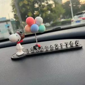 스누피 번호판 자동차 스쿠터 인테리어소품 전화 차꾸미기 피규어 장식품
