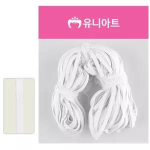 (4골 밴드 흰색) 유니아트 골밴드/납작/고무줄/허리/밴드/공예/굵은/홈패션/흰색/강력/밴드/만들기/재료