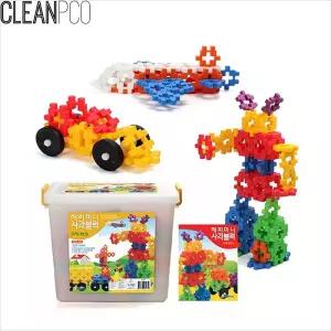 (378PCS) 한립 해피 미니사각블럭/대량/조립/교육/블록/셋트/끼우기/교구/블럭/학교/늘봄/교실/놀이/돌봄