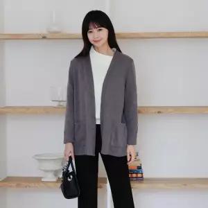 여성 오픈 빅사이즈 미디 가디건 40-50대 미시 중년여성 엄마옷 하원