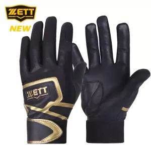 제트 ZETT BGK-355 사회인 야구 타자장갑 배팅 타격 그립감 스판덱스 야구용품 블랙/골드 연습장갑