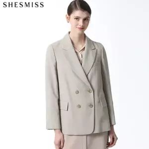 [쉬즈미스][쉬즈미스(SHESMISS)] 여유로운 더블버튼 세미오버핏 자켓_16359055_588