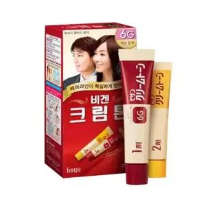 [하프클럽/알티피아]비겐크림톤 6호 자연갈색 헤어 염색약 40g 새치커버