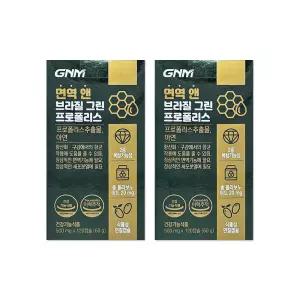 GNM자연의품격 면역 앤 브라질 그린 프로폴리스 아연 500mg 120캡슐 2개/mj