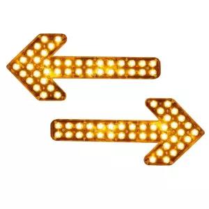 차량용 표지판 화살표 led 방향지시 후방 안전등 야간 투명 싸인보드