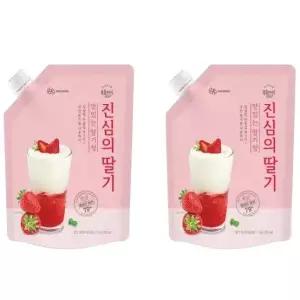 복음자리 진심의딸기청 대용량 1kg 2개 국산딸기