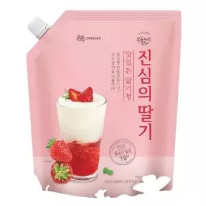 복음자리 딸기청 진심의딸기 국산 생딸기 스무디 1kg 2개