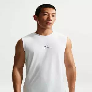 NIKE 나이키 프로 민소매 트레이닝 탑 M 화이트 블랙 IM4900-100