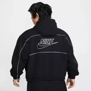 NIKE 나이키 클럽 후드 재킷 M 블랙 화이트 HJ2013-010
