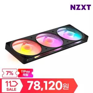 NZXT F360 RGB V2 블랙 시스템팬 RGB팬 일체형 [7%][78,120 WON + 11pay 추가 지급]