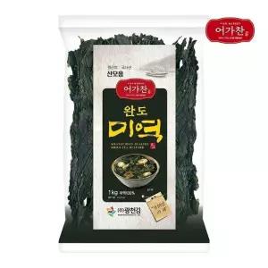 [어가찬] 국내산 청정 완도산 산모용 미역 1kg x 1봉 / 대용량 부드러운 건미역