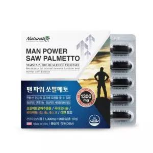 건강다락방 맨파워 쏘팔메토 1300mg x 90캡슐 전립선 건강기능식품