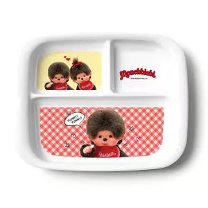 몬치치 양손식판/간식그릇 나눔접시 유아식기 멜라민 용기