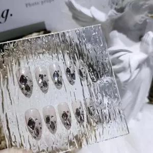 젤 셀프네일아트 웨딩 디자인 다이아 네일 세트 붙이는네일스티커 24pcs