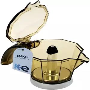 ANAKEL 홈 커피 주전자 교체품 De Longhi Alicia EMK6와 호환 6컵 Moka Pot Carafe BPA 프리 투명 플라스틱