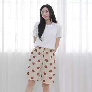 [라일리여성언더웨어] Rly 여포포면5부반바지 잠옷 파자마 여성  여름