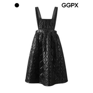 민소매 백 밴딩 퀼팅 패딩 원피스 GPBOP015F