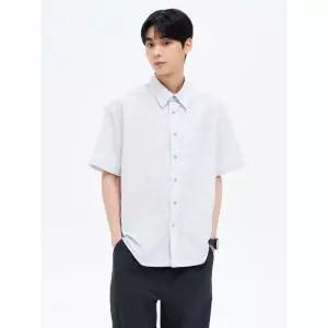 에잇세컨즈 8SECONDS 오피서 오버핏 반소매 셔츠 스카이 블루 215465BY3Q 262994