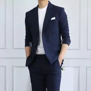 [하프클럽/세컨에디션]남자 홑겹 린넨 캐주얼 여름 정장 자켓